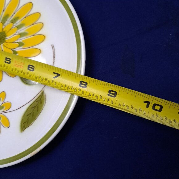 Mikasa Tampa Stone Salad Plate Yellow Green Floral Design Japan - Picture 7 of 8